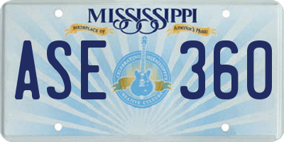 MS license plate ASE360