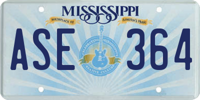 MS license plate ASE364