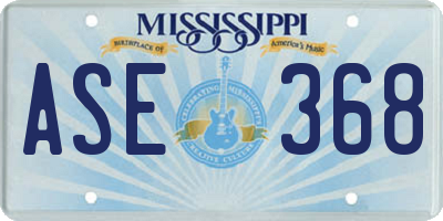 MS license plate ASE368