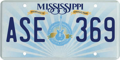 MS license plate ASE369