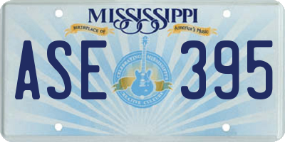 MS license plate ASE395