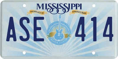 MS license plate ASE414