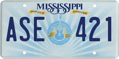 MS license plate ASE421