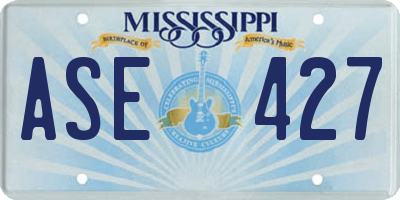 MS license plate ASE427