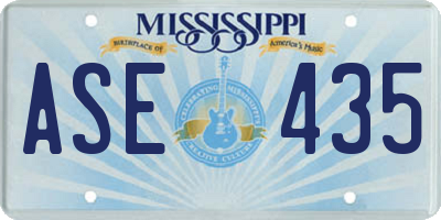 MS license plate ASE435