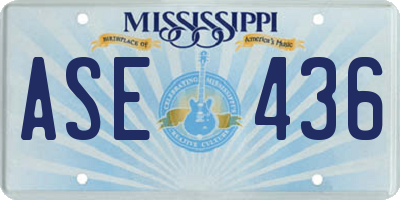 MS license plate ASE436