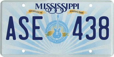 MS license plate ASE438
