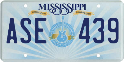 MS license plate ASE439