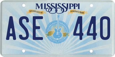 MS license plate ASE440
