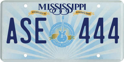 MS license plate ASE444