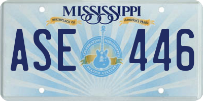 MS license plate ASE446
