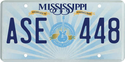 MS license plate ASE448