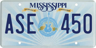 MS license plate ASE450
