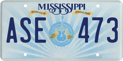 MS license plate ASE473