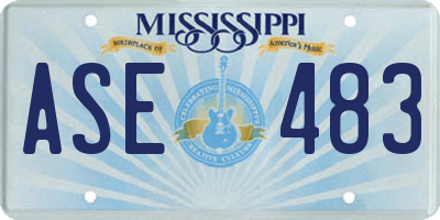 MS license plate ASE483