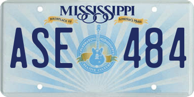 MS license plate ASE484