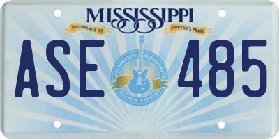MS license plate ASE485