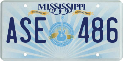 MS license plate ASE486