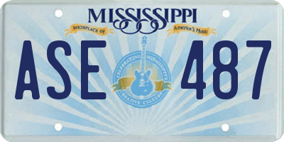 MS license plate ASE487