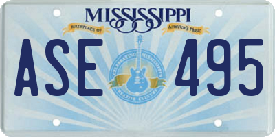 MS license plate ASE495