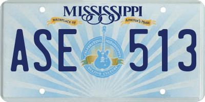 MS license plate ASE513