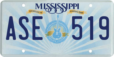 MS license plate ASE519