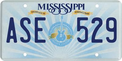 MS license plate ASE529