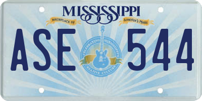 MS license plate ASE544