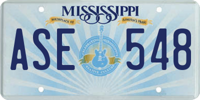MS license plate ASE548