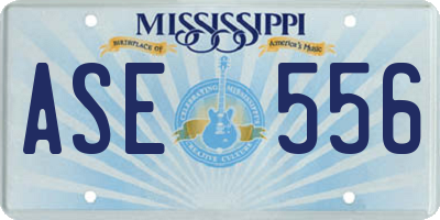 MS license plate ASE556