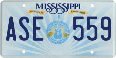 MS license plate ASE559