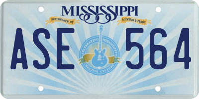MS license plate ASE564