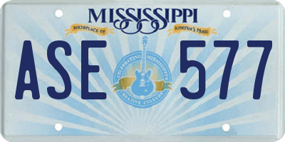 MS license plate ASE577
