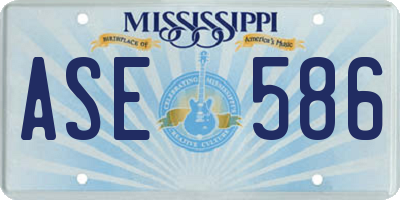 MS license plate ASE586