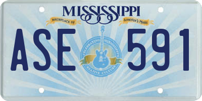 MS license plate ASE591