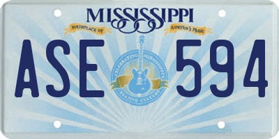 MS license plate ASE594