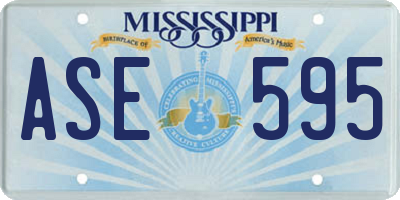 MS license plate ASE595