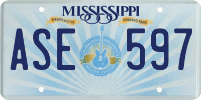 MS license plate ASE597