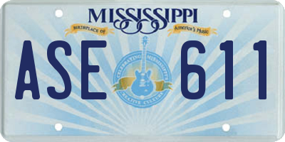 MS license plate ASE611