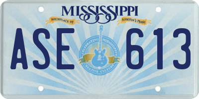 MS license plate ASE613