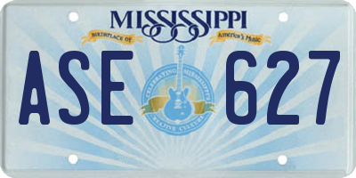 MS license plate ASE627
