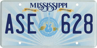 MS license plate ASE628