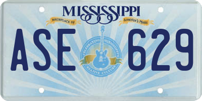 MS license plate ASE629