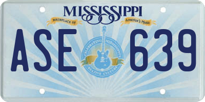 MS license plate ASE639
