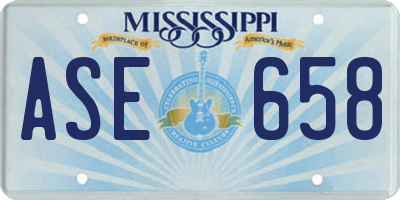 MS license plate ASE658
