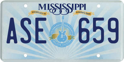 MS license plate ASE659