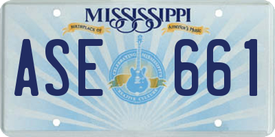 MS license plate ASE661