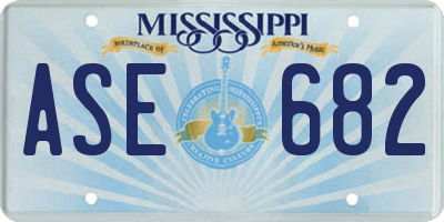 MS license plate ASE682