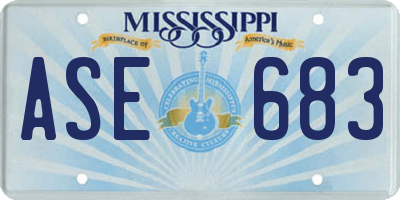 MS license plate ASE683
