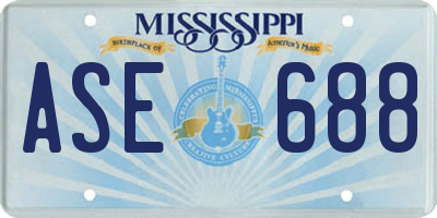 MS license plate ASE688